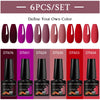 NailArt Pro 6pc UV Gel Polish Kit for Manicure ATHLEXES