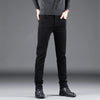 Korean Style Black Slim Fit Jeans for Men ATHLEXES