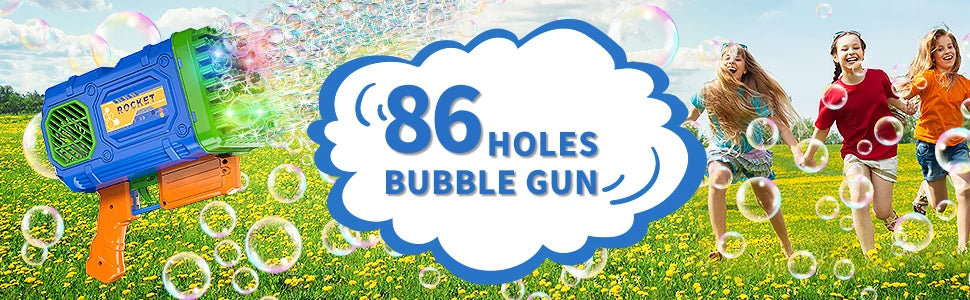 RocketBlast Automatic Bubble Gun for Kids ATHLEXES