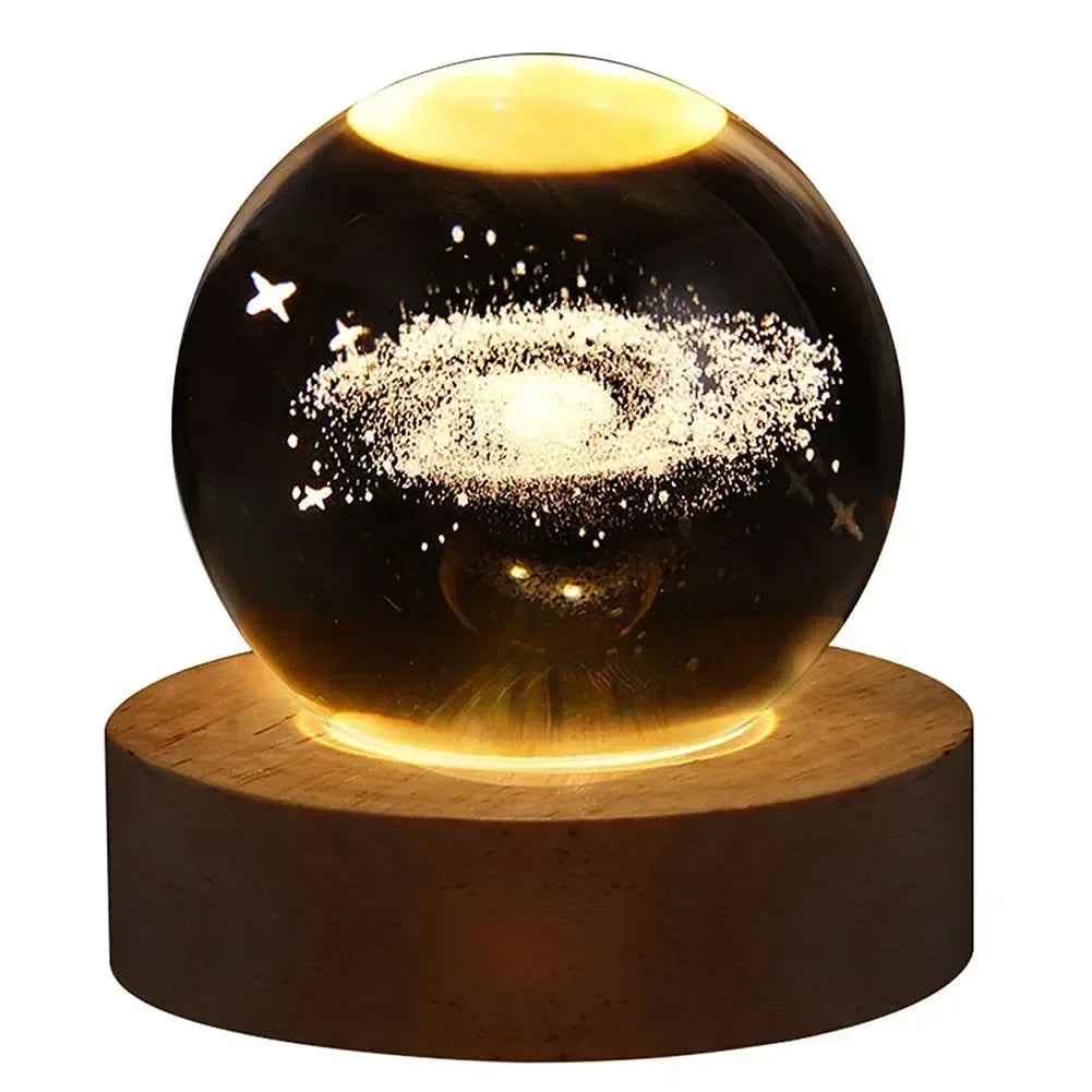 GalaxyGlow 3D Crystal Lamp Night Light ATHLEXES