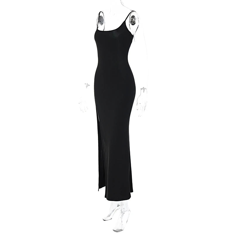 Elegant Lace-Back Cami Maxi Dress ATHLEXES