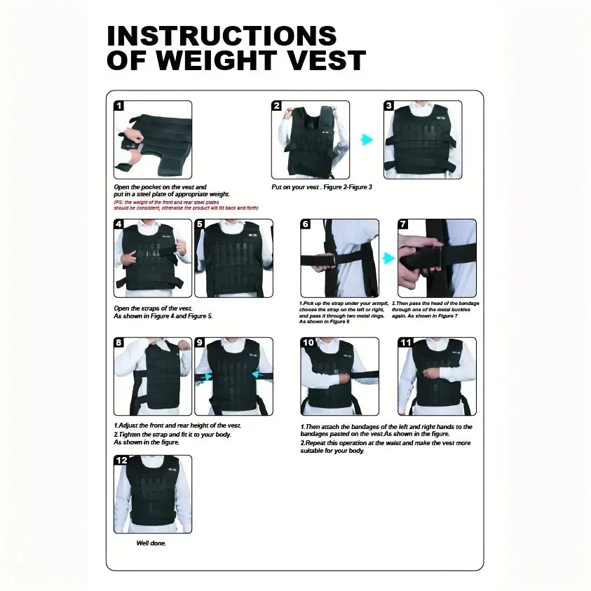 Ultimate Fit Adjustable Weight Vest and Weights ATHLEXES
