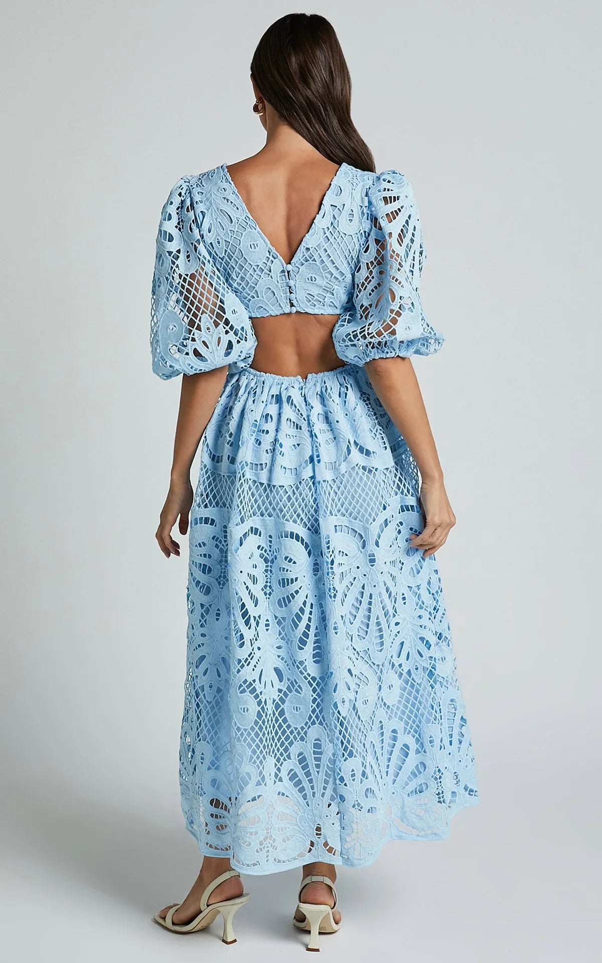 Elegant Lace Embroidered Summer Dress ATHLEXES