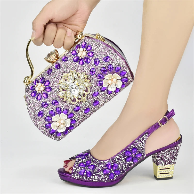 Radiant Rhinestone Italian Shoe and Bag Set 2024 ATHLEXES