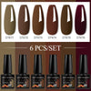 NailArt Pro 6pc UV Gel Polish Kit for Manicure ATHLEXES