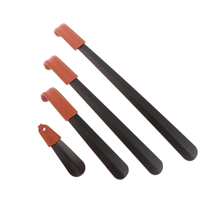 Elegant Stainless Steel Shoe Horn with Leather Cover ATHLEXES