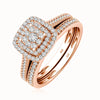 Romantic 925 Silver Bridal Double Rings Set ATHLEXES