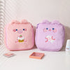 Charming Rabbit Ear Plush Makeup Bag for Girls ATHLEXES