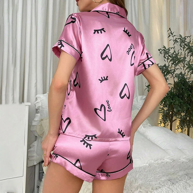 Women's Luxury Satin Pajama Set ATHLEXES