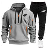 Men's Zipper Hooded Tracksuit with Multi-Pockets ATHLEXES