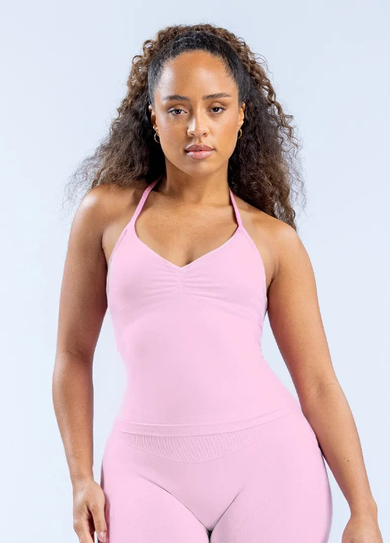 SleekFit V Neck Longline Gym Tank Top ATHLEXES