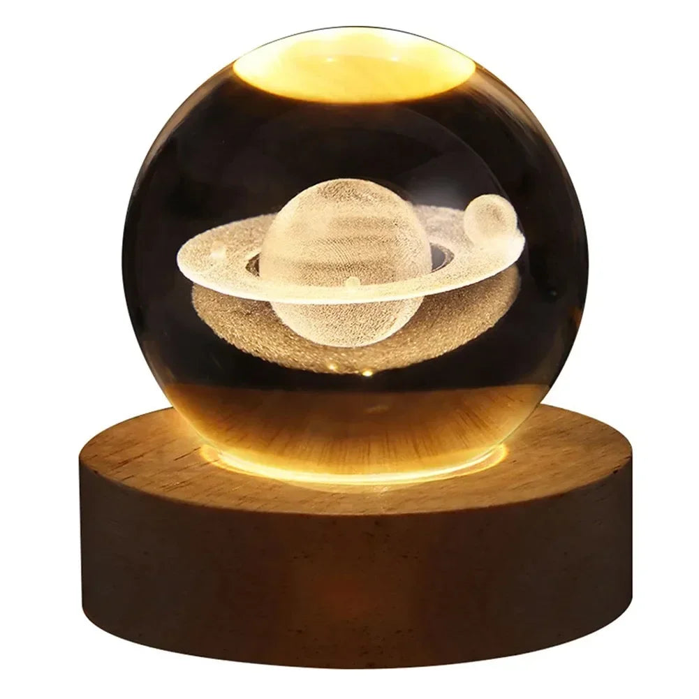 GalaxyGlow 3D Crystal Lamp Night Light ATHLEXES