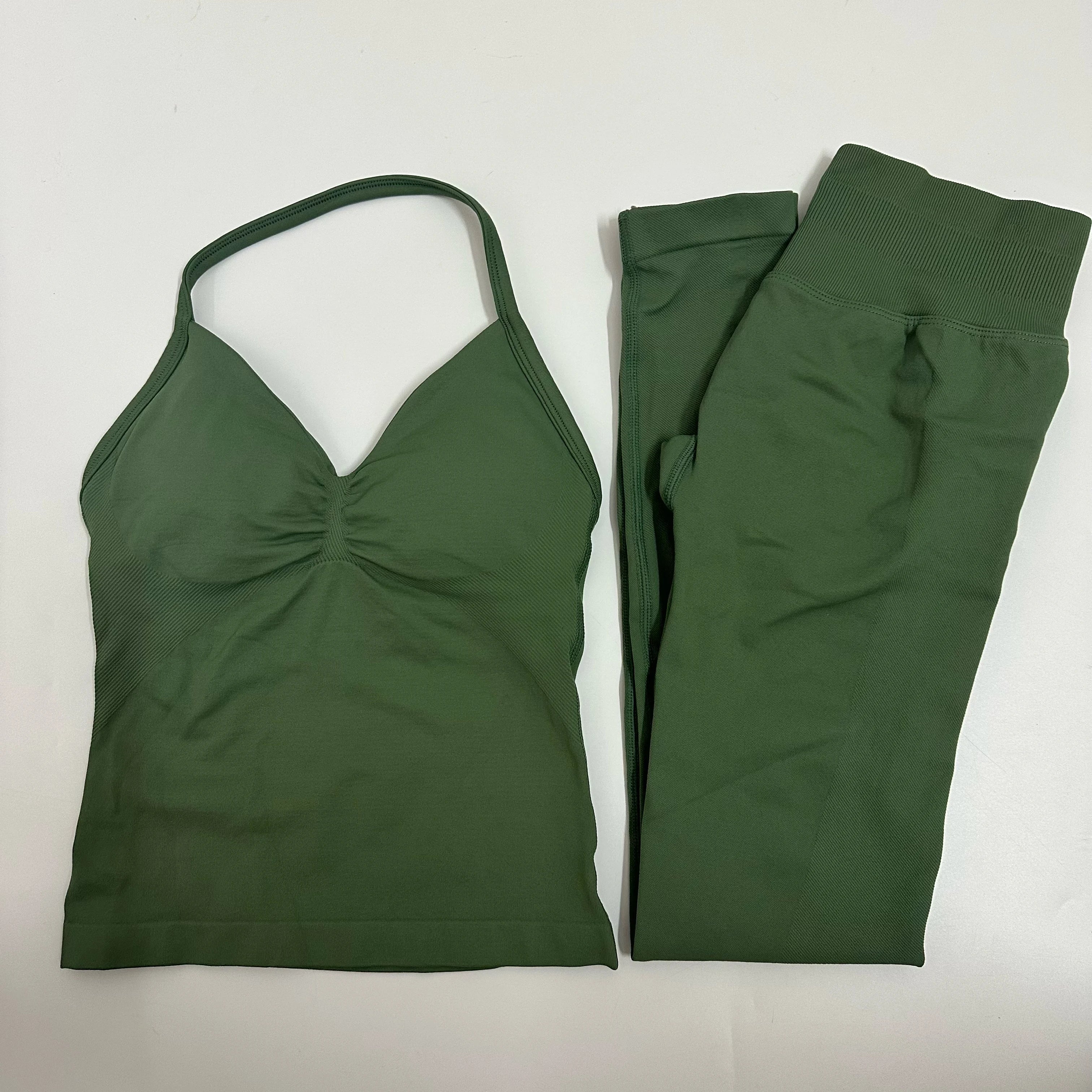 ElevateFit Backless Yoga Leggings and Tank Set ATHLEXES