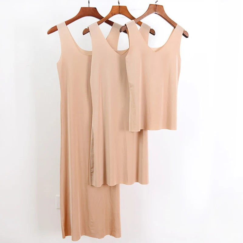 SilkFeel Plus Size Full Slip Dress ATHLEXES