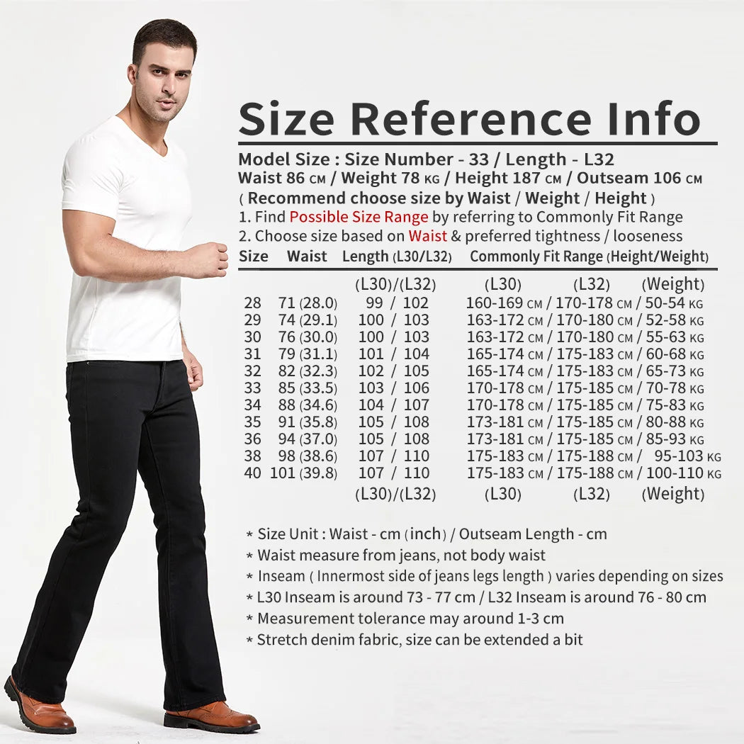 LGRGC Men's Warm Stretch Denim Boot Cut Jeans ATHLEXES