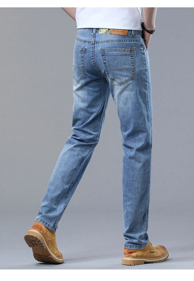 Luxury Classic Slim Fit Stretch Denim Jeans ATHLEXES
