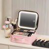 LuxeGlow LED Makeup Train Case ATHLEXES