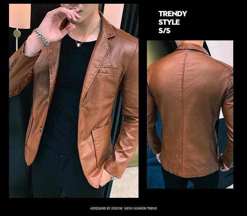 BACKONMUST PU Leather Jacket ATHLEXES