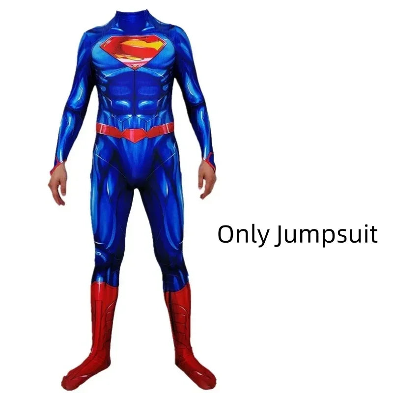 Superman Cosplay Jumpsuit with Cape for All Ages ATHLEXES