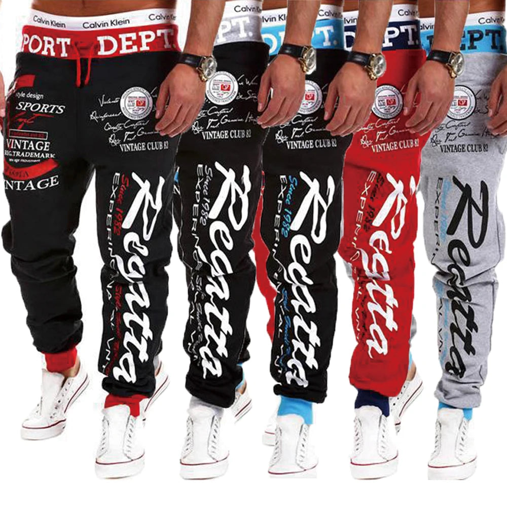 Hip Hop Style Slim Fit Jogging Pants for Men - Casual Sportwear ATHLEXES