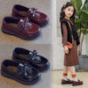 Elegant Bow-Knot Leather Flats for Girls' Events ATHLEXES