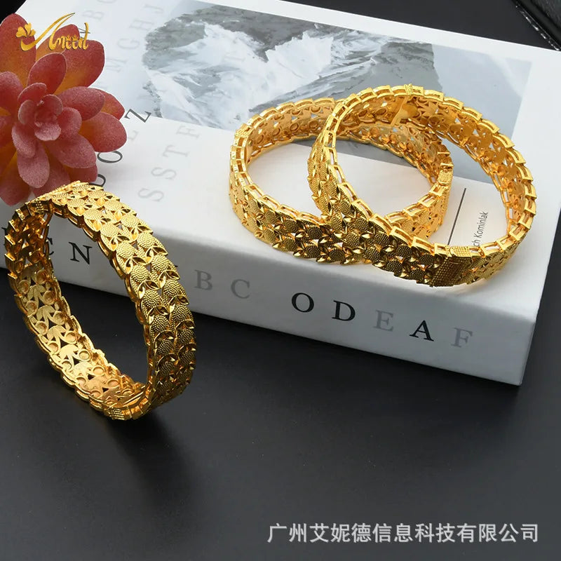 Dubai Bridal Light Luxury Gold Plated Bracelet ATHLEXES