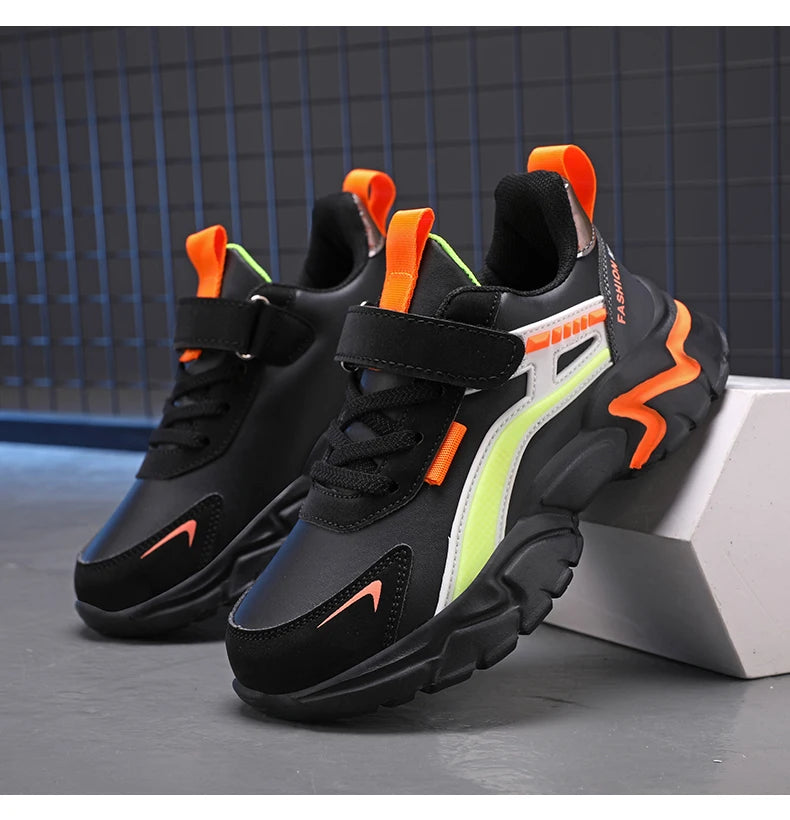 AquaStride Kids Waterproof Leather Sneakers ATHLEXES