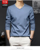 Autumn New Promotion Ice Silk Men's V-Neck Casual Top 2023 ATHLEXES