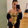 Goddess Glam Metallic Corset Top ATHLEXES