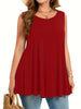 Plus Size Casual Crew Neck Sleeveless Tank Top ATHLEXES