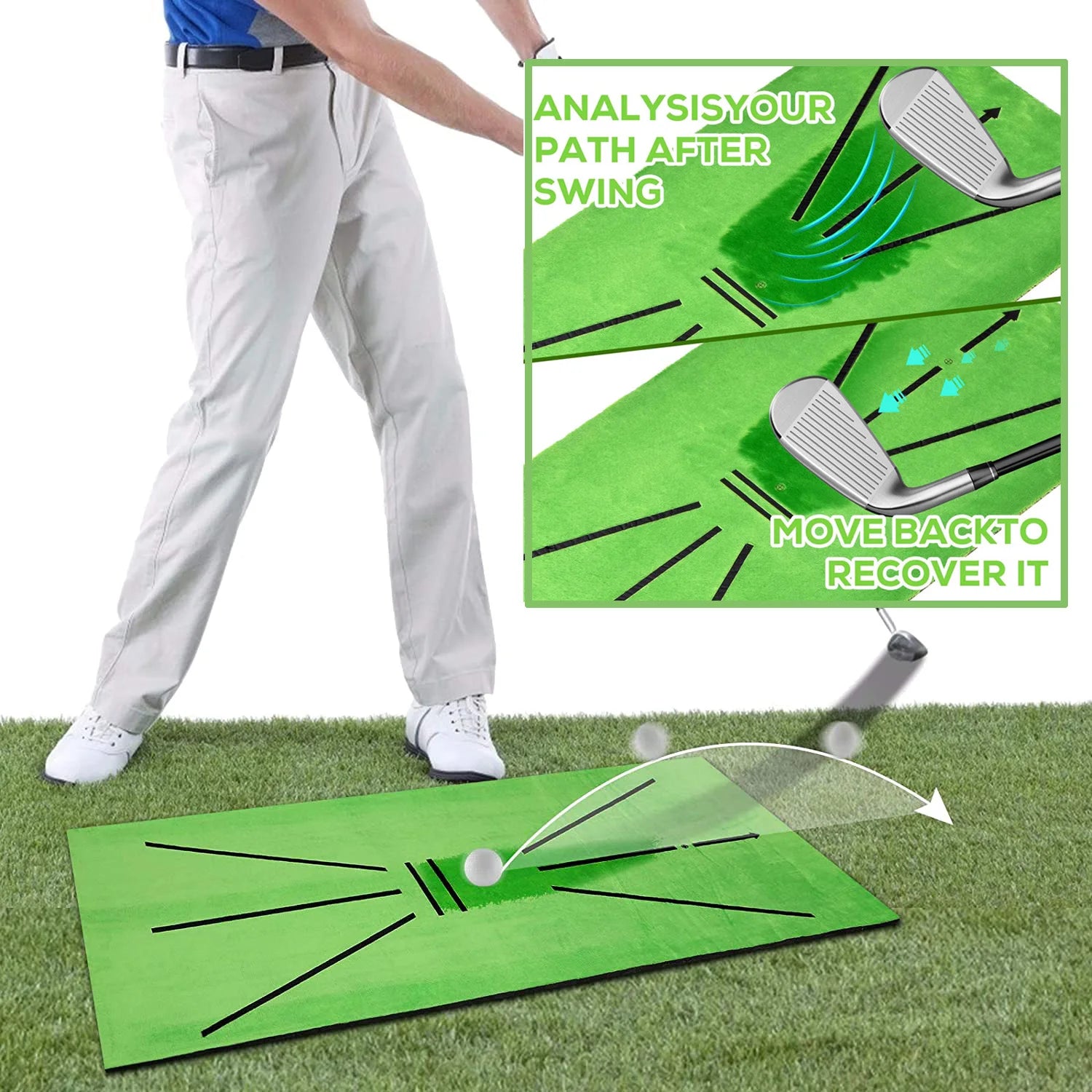 SwingTrack Golf Practice Mat ATHLEXES