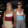Blue Y2K Backless Crop Top for Women ATHLEXES