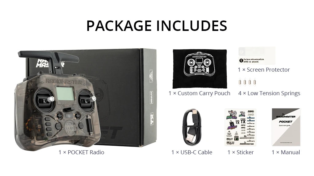 Radiomaster Pocket Gimbal Transmitter Remote ATHLEXES