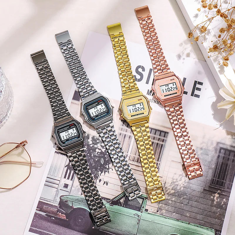 Elegant Rose Gold Digital Women's Watch ATHLEXES