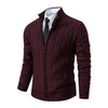 Velvet Warmth High Collar Cardigan for Men - Winter Knitwear ATHLEXES