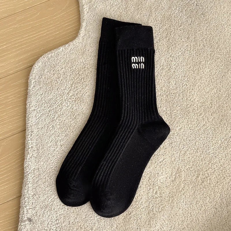 Retro Cotton Loose Socks for Stylish Students ATHLEXES