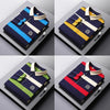 Elegant Stripe Embroidered Polo Shirt for Men ATHLEXES