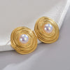 Lustrous Wavelet Gold Pendant with Moonstone ATHLEXES