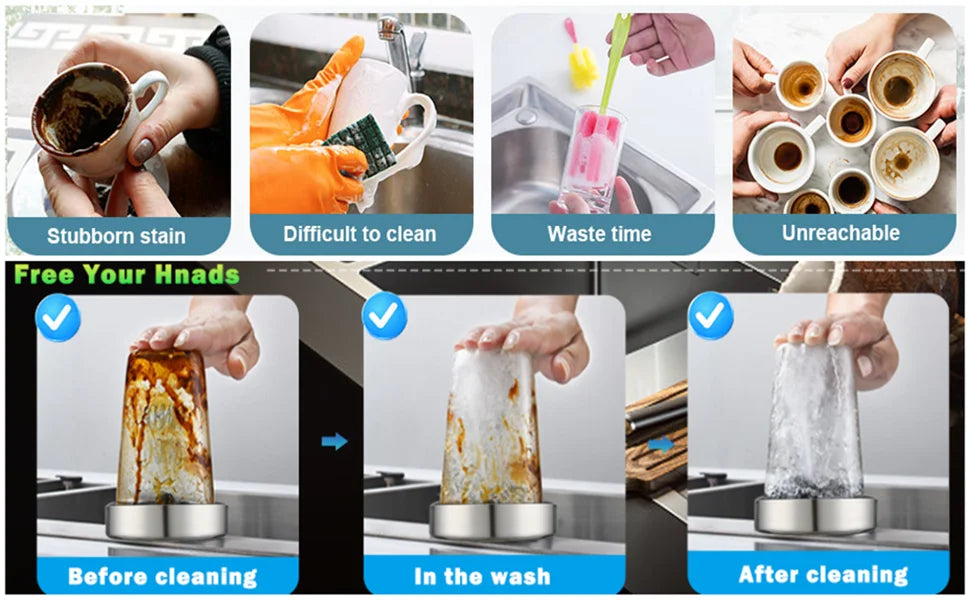 EcoClean Automatic Glass Cup Washer ATHLEXES