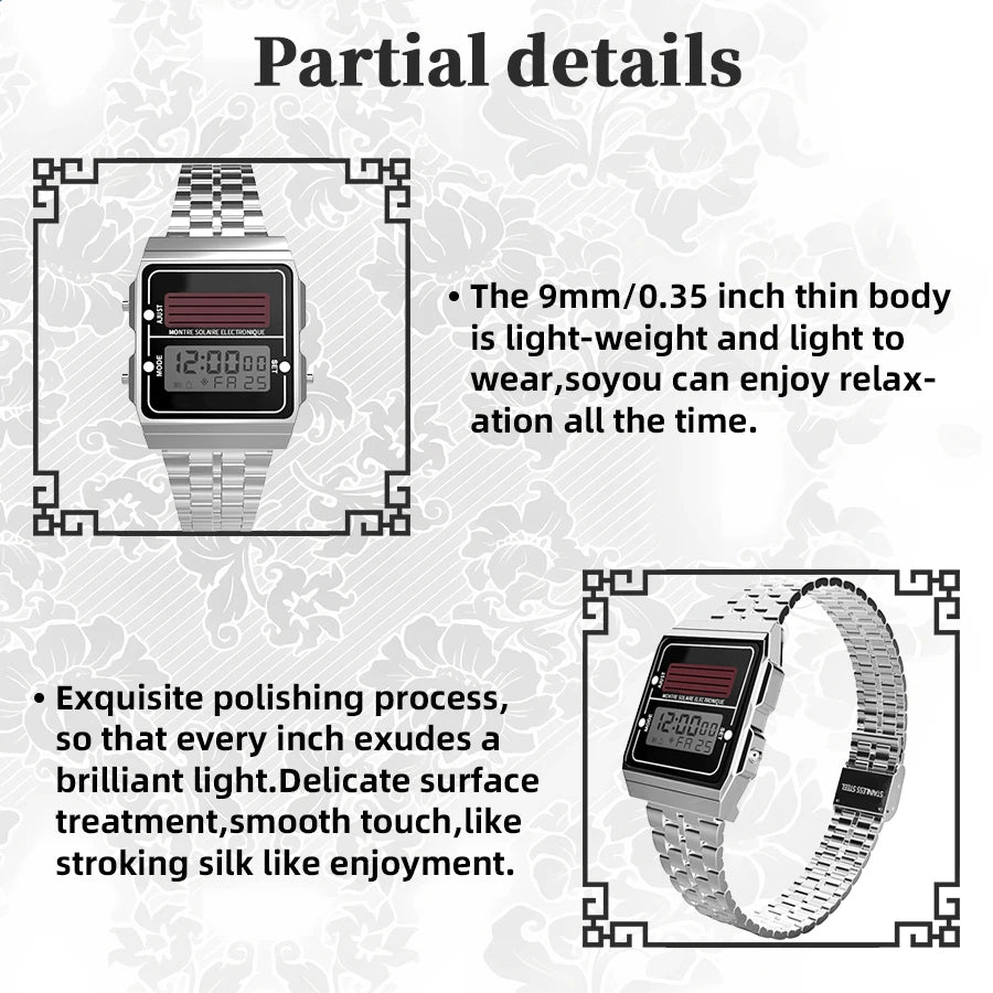 SolarSport Retro Digital Chronograph Watch ATHLEXES
