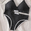 Women Cotton Bra Set Sexy Briefs Low Waist Panties Wire Free Bralette Lingerie Set ATHLEXES