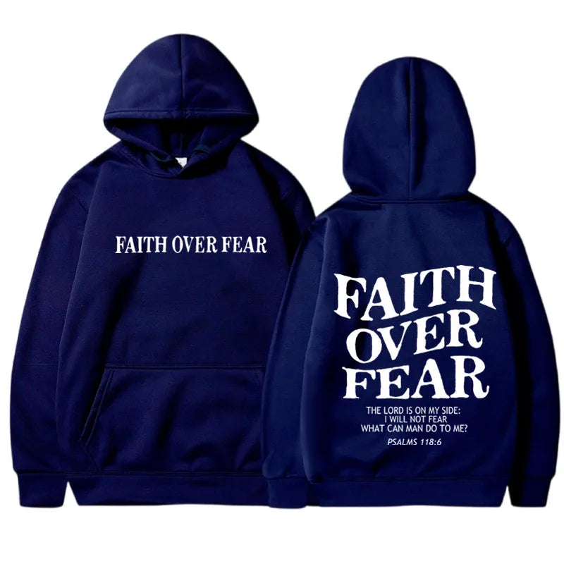 Faith Over Fear Inspirational Graphic Hoodie ATHLEXES