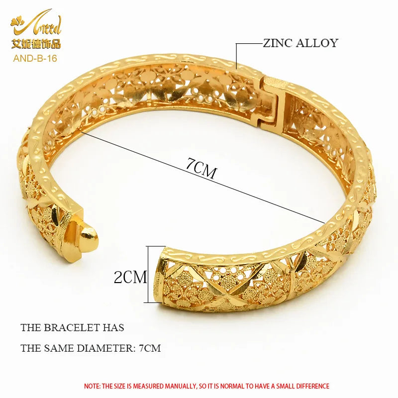 Dubai Bridal Light Luxury Gold Plated Bracelet ATHLEXES