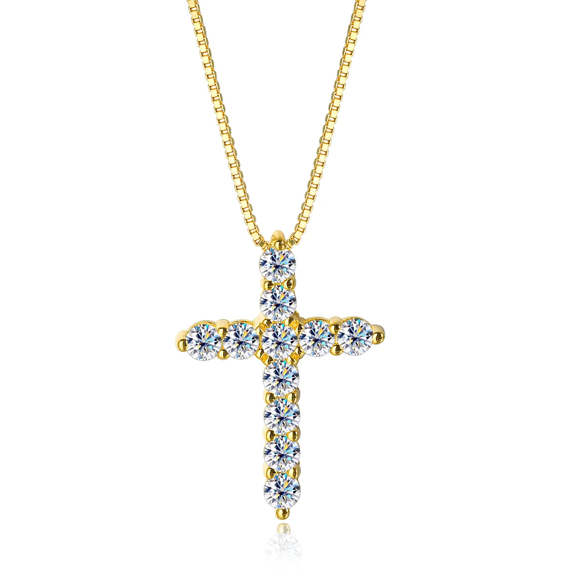 Moissanite Luxe Cross Pendant Necklace ATHLEXES
