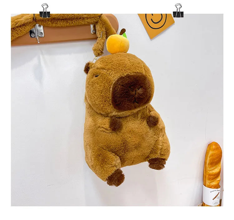 Kawaii Capybara Plush Backpack for Kids ATHLEXES