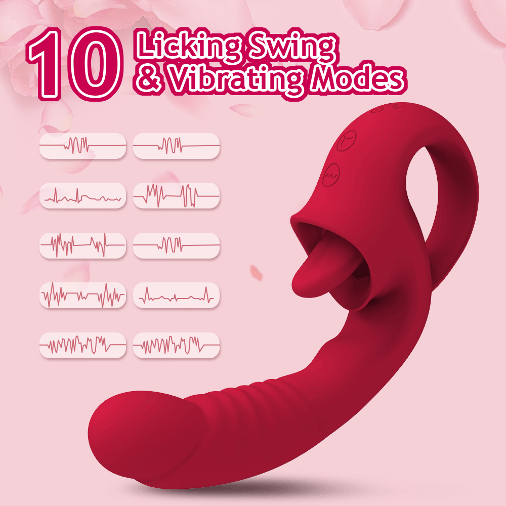 RealFeel G-Spot Tongue Vibrator with 10 Modes ATHLEXES