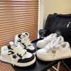 Star Design Lace Up Womenâ??s Platform Sports Sneakers ATHLEXES