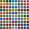 Dazzling Dragon Cat Eye Glass Cabochons - 50Pcs Set ATHLEXES