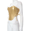 Goddess Glam Metallic Corset Top ATHLEXES