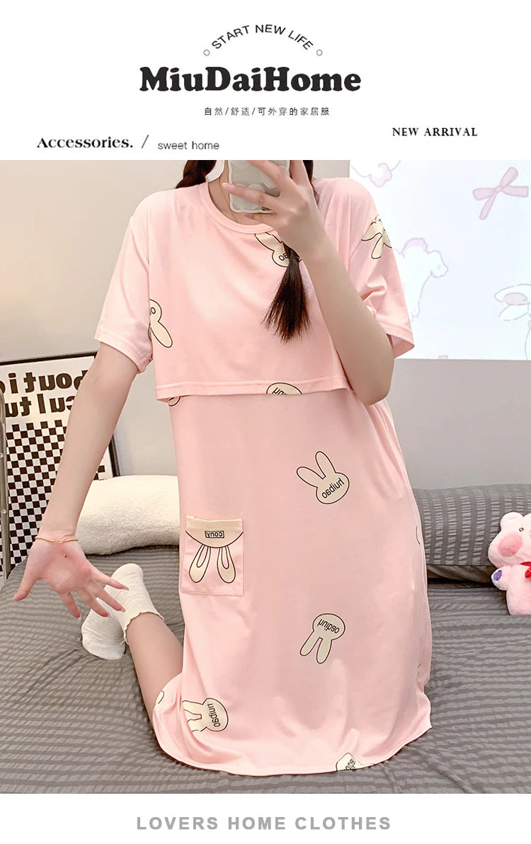 Korean Style Maternity Nursing Nightgown ATHLEXES